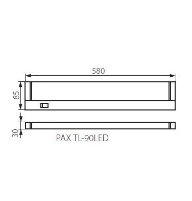 LED keuken blad verlichting - onderbouw - 58cm - Neutraal wit