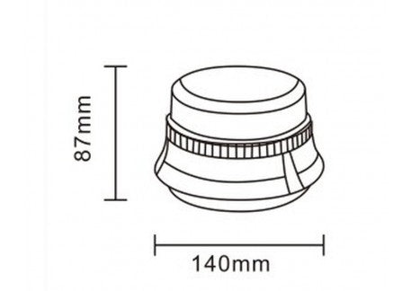 Zwaailamp - 12 LED - 36W - R65 R10 E-keurmerk - MAGNEET
