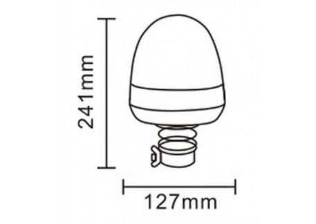 ORANJE dak zwaailicht - 16x3W LED - R10 / R65 - E keurmerk - beugel bevestiging - FLEX