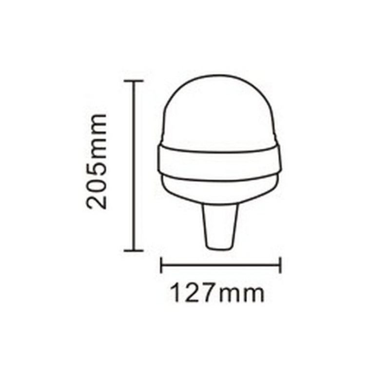 ORANJE dak zwaailicht - 16 LED - R10 / R65 - E keurmerk - beugel bevestiging