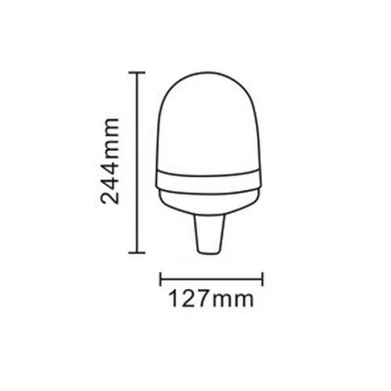 ORANJE dak zwaailicht - 18 LED - R10 / R65 - E keurmerk - beugel bevestiging