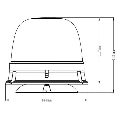 ORANJE dak zwaailicht - 12V/24V - 10 LED - R65 / R10 - magnetische bevestiging