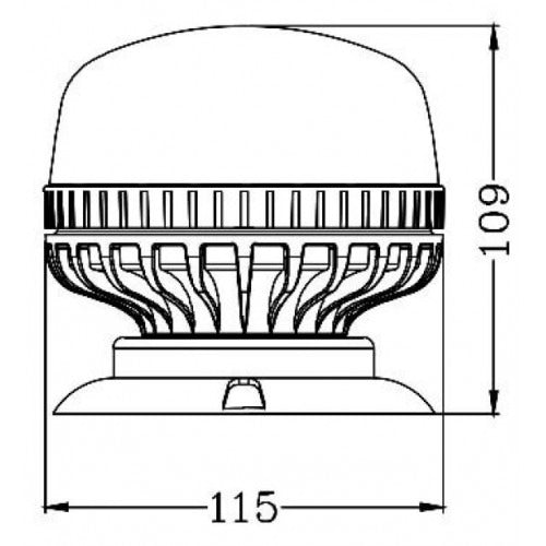 ORANJE dak zwaailicht - 36 LED - R10 / R65 - Magneet bevestiging