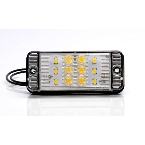Feu de recul à LED - 12 LED - Blanc - 12/24 V - ECE E20