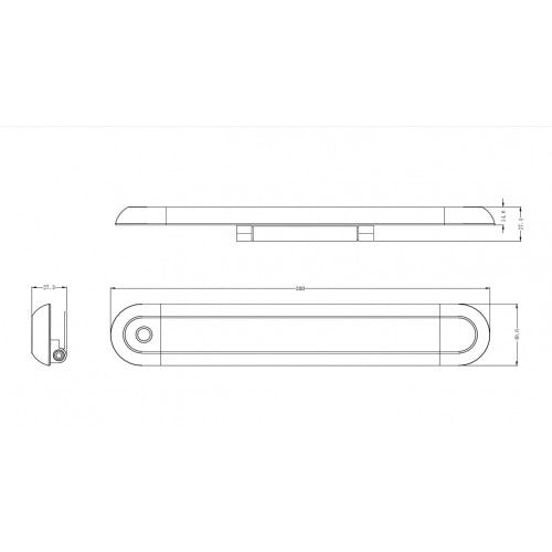 Lampe intérieure pour camion - 300 mm - 12/24 V - Intensité variable