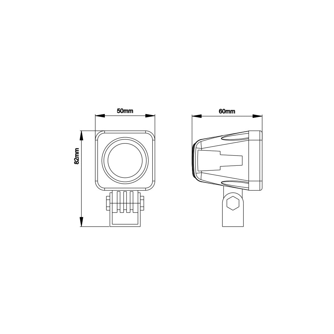 LED werklamp - 4W - 805 Lumen - Opbouw