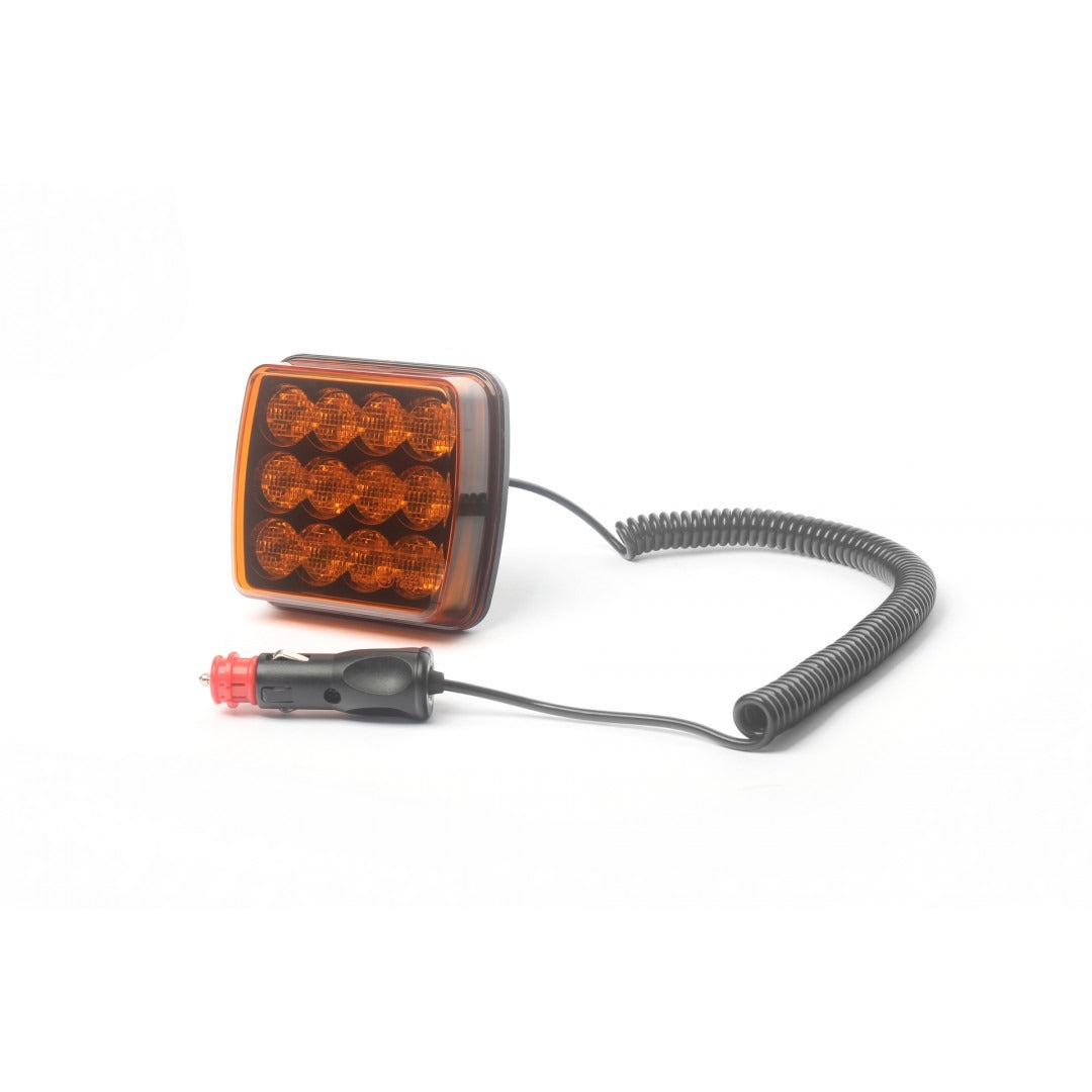Oranje flitser- 12 LED - 5W - R65 R10 E-keurmerk - Magnetisch