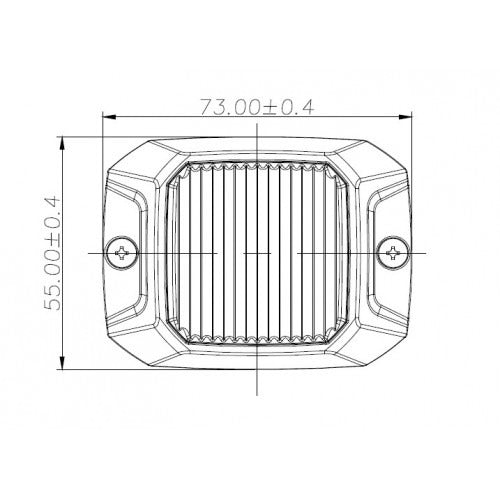 ORANJE bumper flitser - 4 LED - 10W - R10/R65