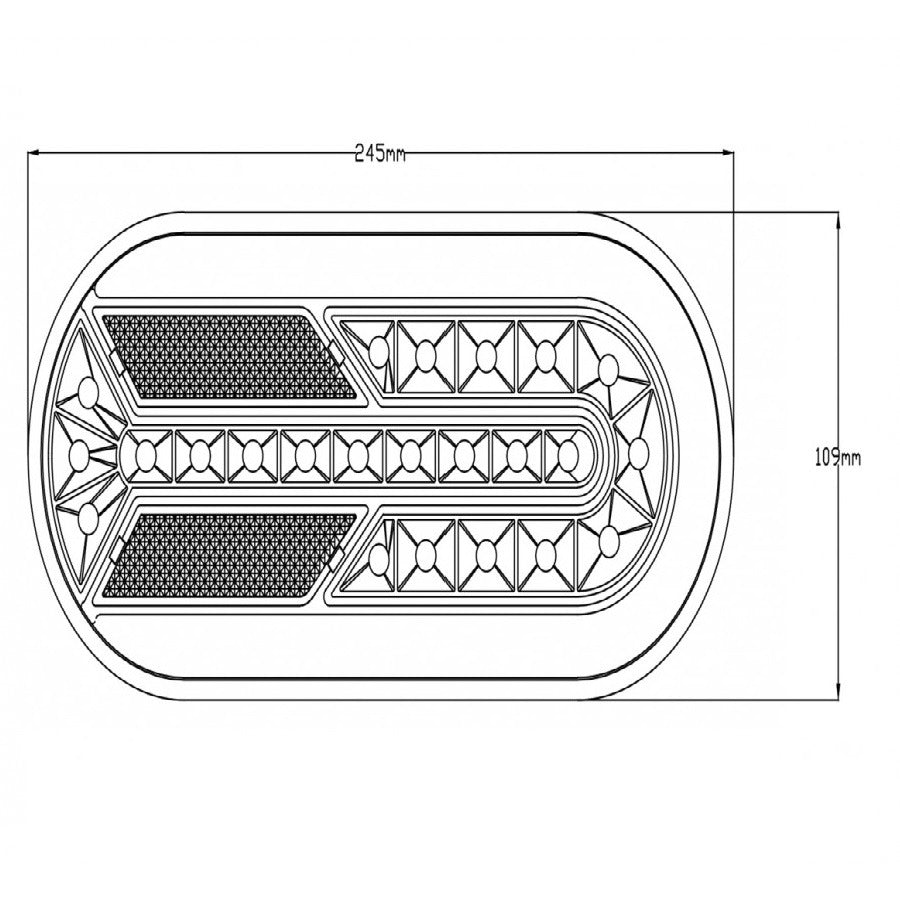 Feu arrière combiné à LED - 12/24 V - 146 LED