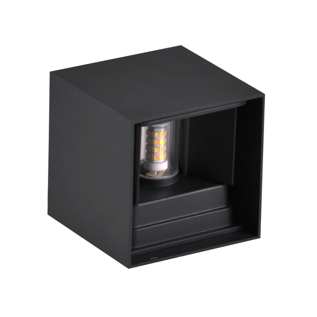 LED gevellamp G9 - 5W - Zwart