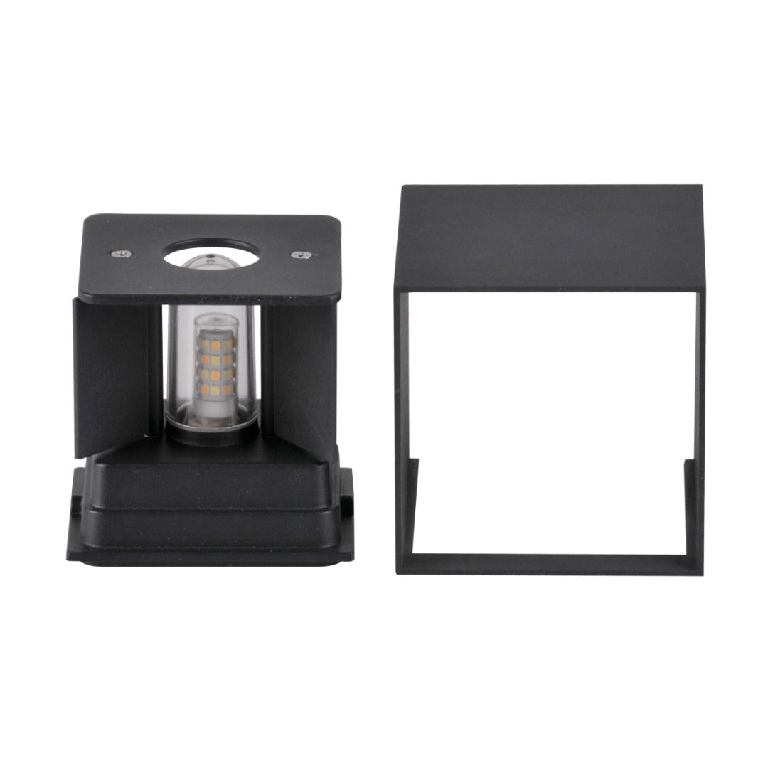 LED gevellamp G9 - 5W - Zwart