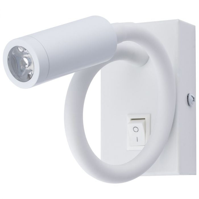 Lampe de lecture LED - 3 W - 150 lumens - blanche - 220 V