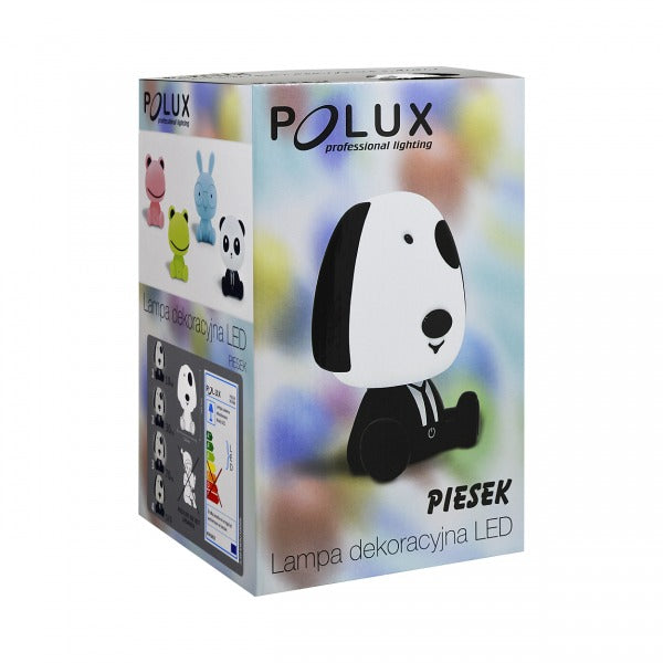 LED nachtlamp - Hond zwart-wit - Warm wit