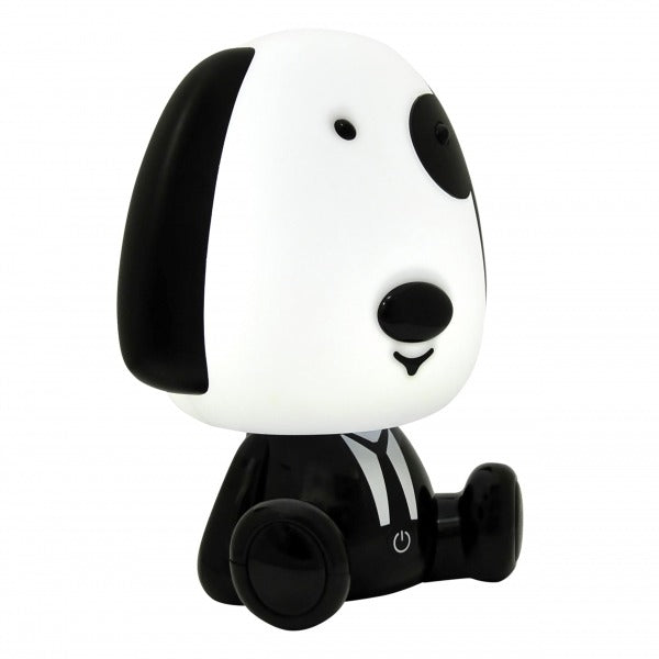 LED nachtlamp - Hond zwart-wit - Warm wit