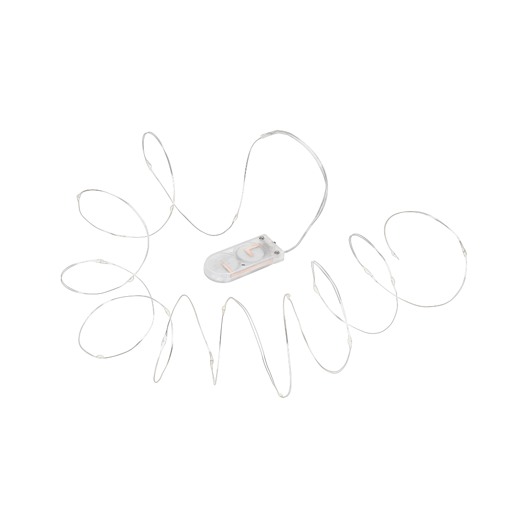 Kerst LED verlichting - Ultra dun - Koud wit - 2 meter - Op batterijen