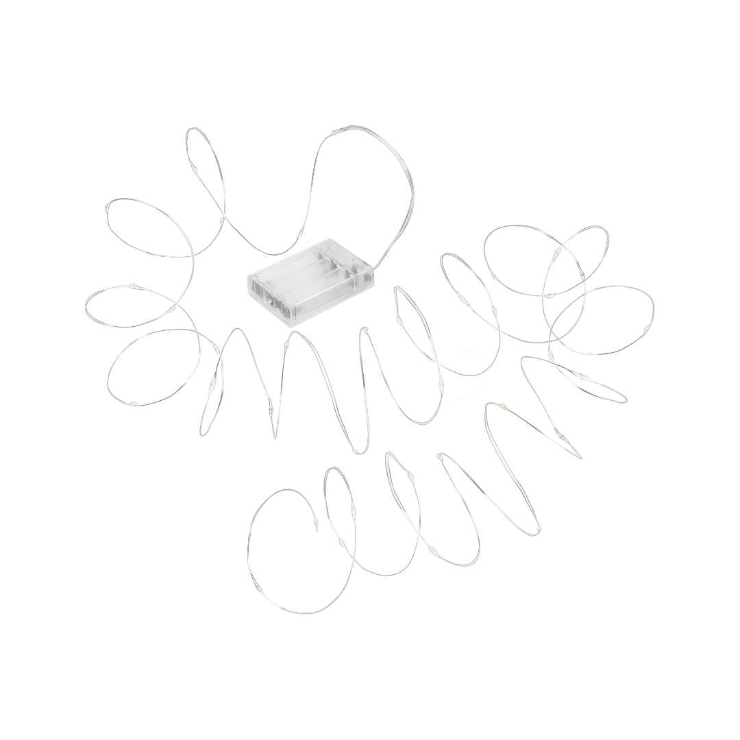 Kerst LED verlichting - Ultra dun - Warm wit - 5 meter - Op batterijen