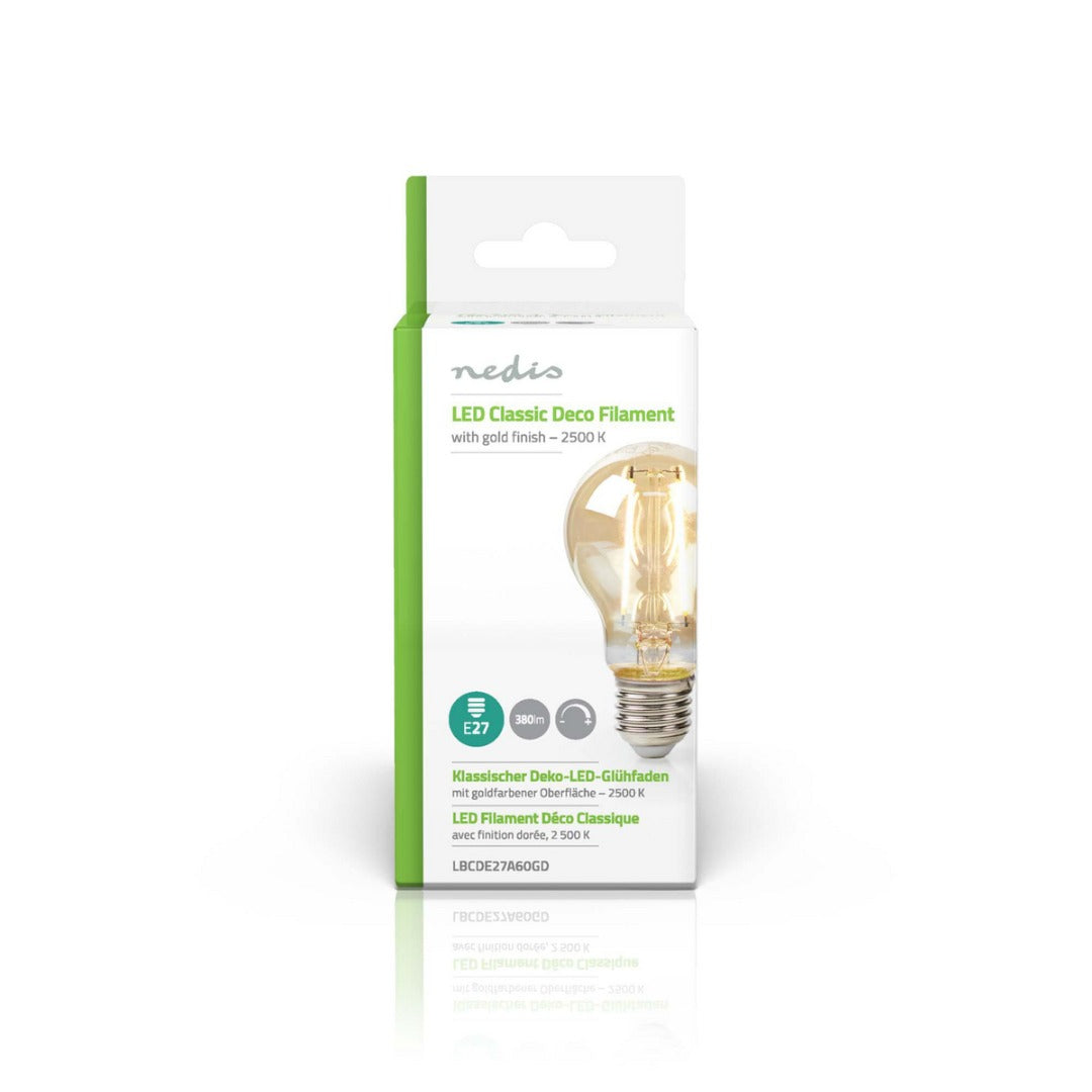 Ampoule LED rétro à filament - Culot E27 - 5,4 W - Intensité variable - Blanc chaud - 400 lumens