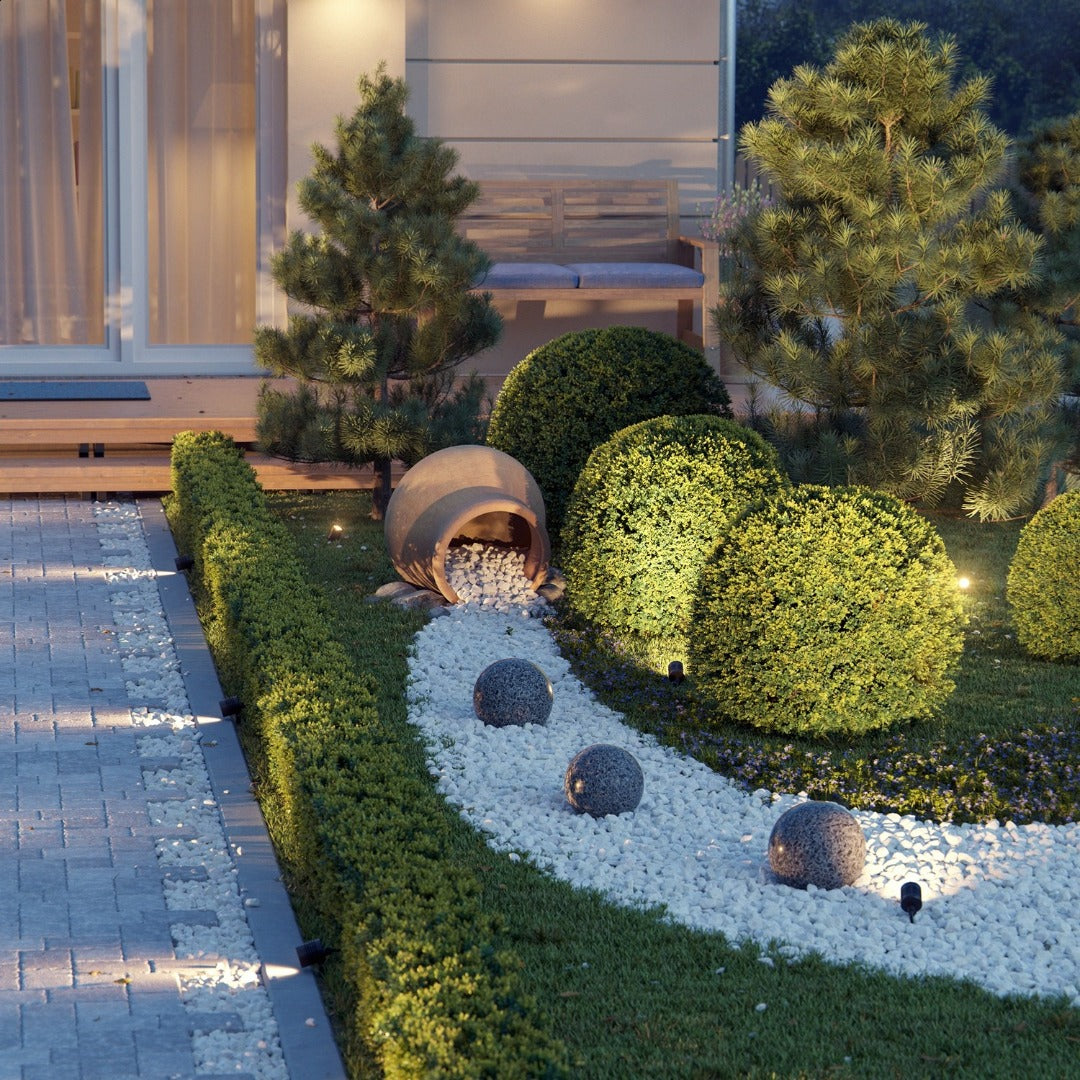 Spot de terre 230 V - Avec prise - Blanc chaud - 4 W - 188 mm