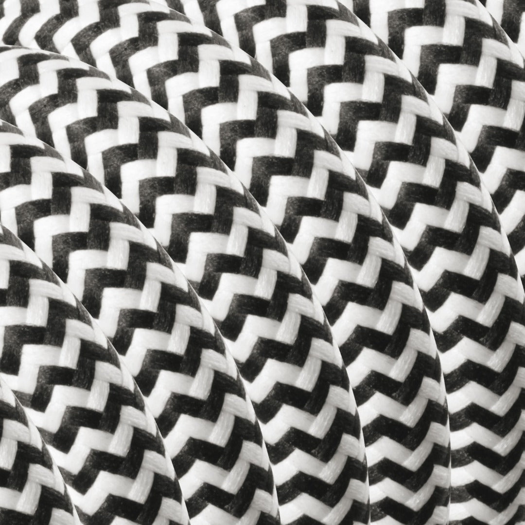 Suspension E27 - 3 mètres - Avec interrupteur - Noir/blanc