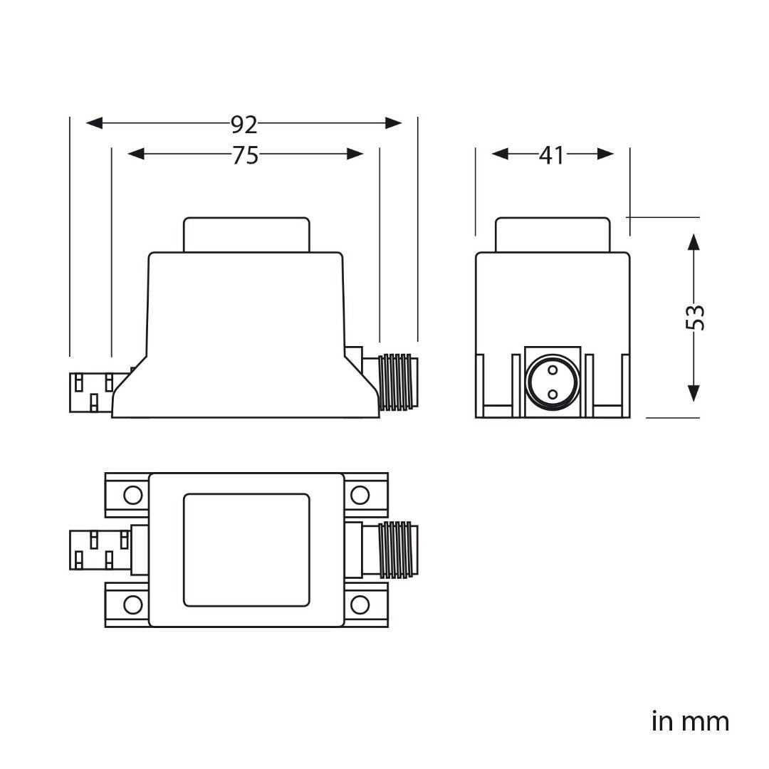 LED terrasverlichting rond - 40mm - 12V - Warm wit - Zilver