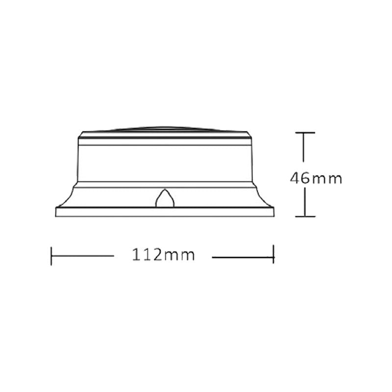 LED Beacon / Dakflitser - 36 LED - R10 / R65 - Oranje - IP66