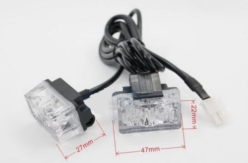 WIT bumper flitsers 8 X 2 LED zwaailicht 12v