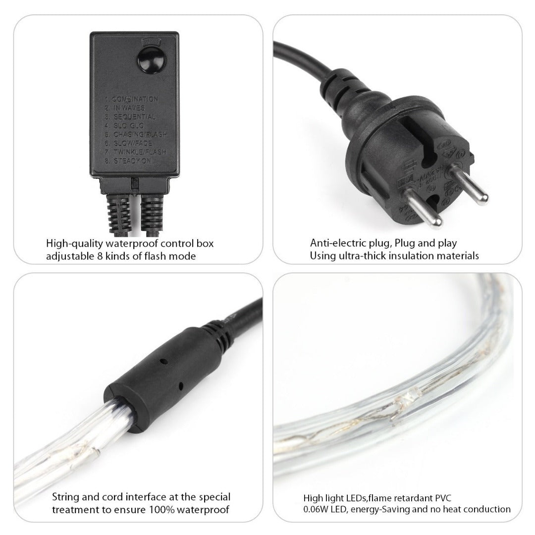 LED lichtslang - 10m - Waterproof - 8 standen - koud wit