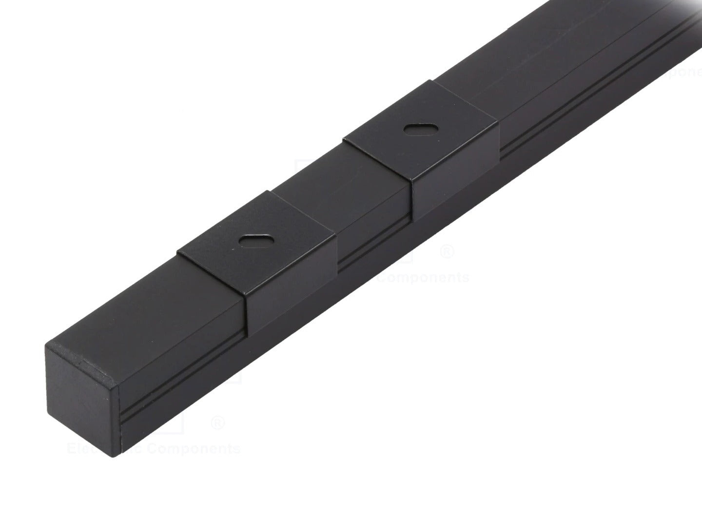 LED profiel - zwart - melk witte afdekplaat - 18 x 18 mm