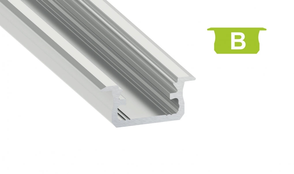 LED Profiel 3 meter - Inbouw 9,3mm DESIGN B - ZWART