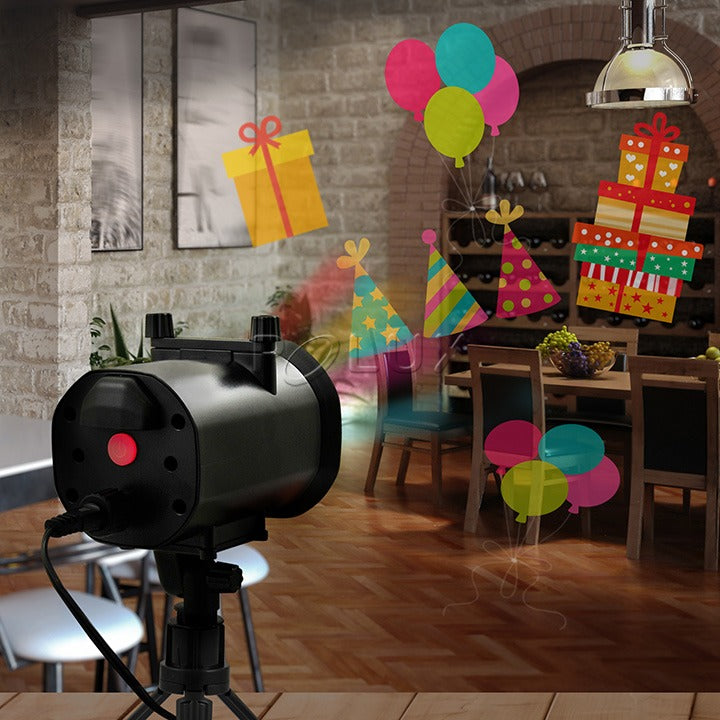 LED Projector - Kerst - Sneeuw - Halloween - Verjaardag - wisselbare dia