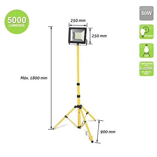 LED schijnwerper met statief - IP65 - 50W