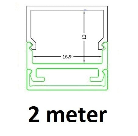 LED Profiel 2 meter - square 7mm