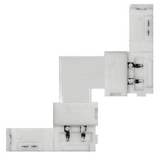 LED strip hoek connector - click/click 10mm - mono kleur