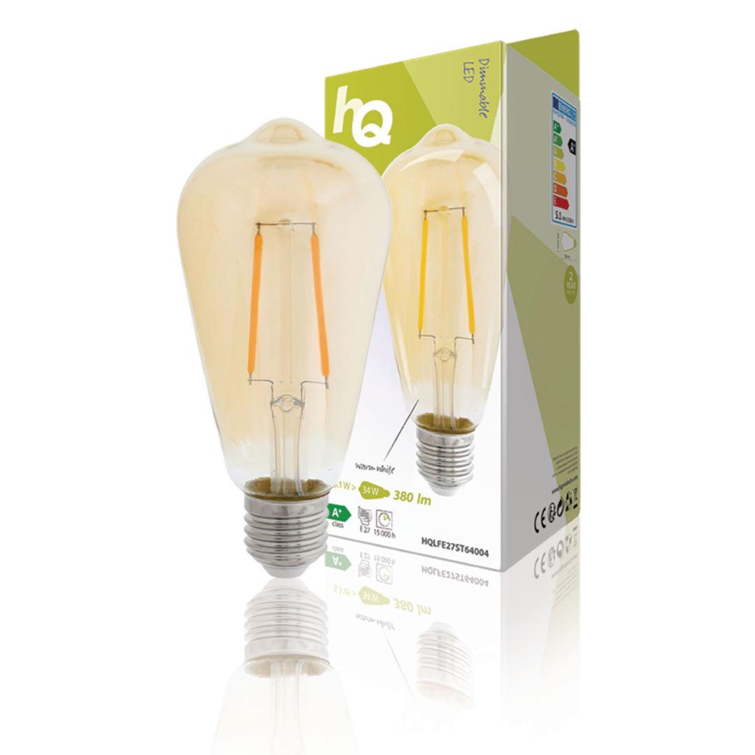 LED Vintage E27 - 5.1 Watt - Dimmable - 380 lumens - 2500K - HQ