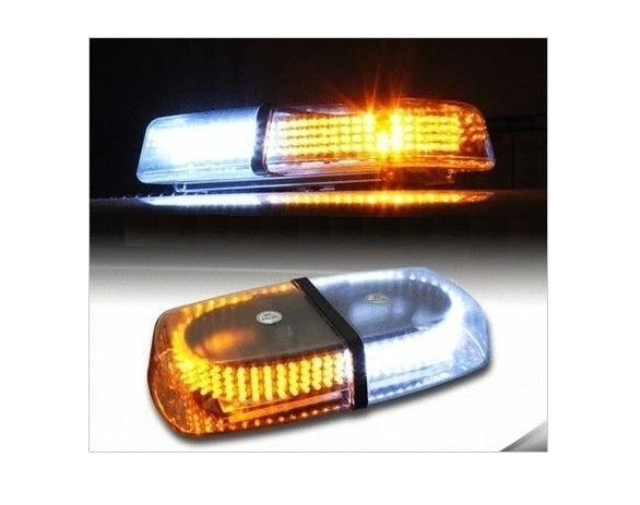 Phare de toit rotatif orange/blanc 240 LED - fixation magnétique