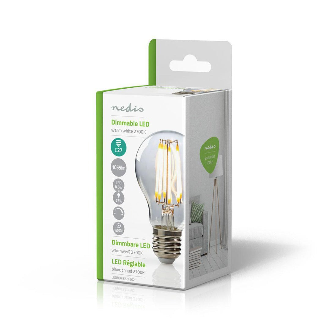 LED Filament Bulb - E27 - Dimmable - 8.6 Watt - 1055 Lumen