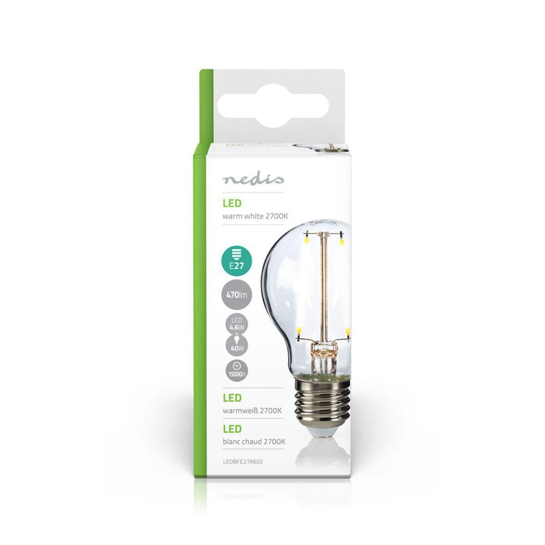 LED Filament Lamp - E27 - 4.6 Watt - Warm white - 470 Lumen