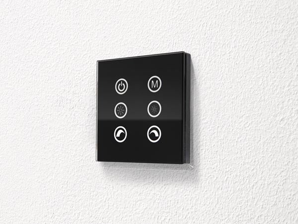 LED wandbediening Touch Panel RGB Multifunctioneel - Zwart LEDC12