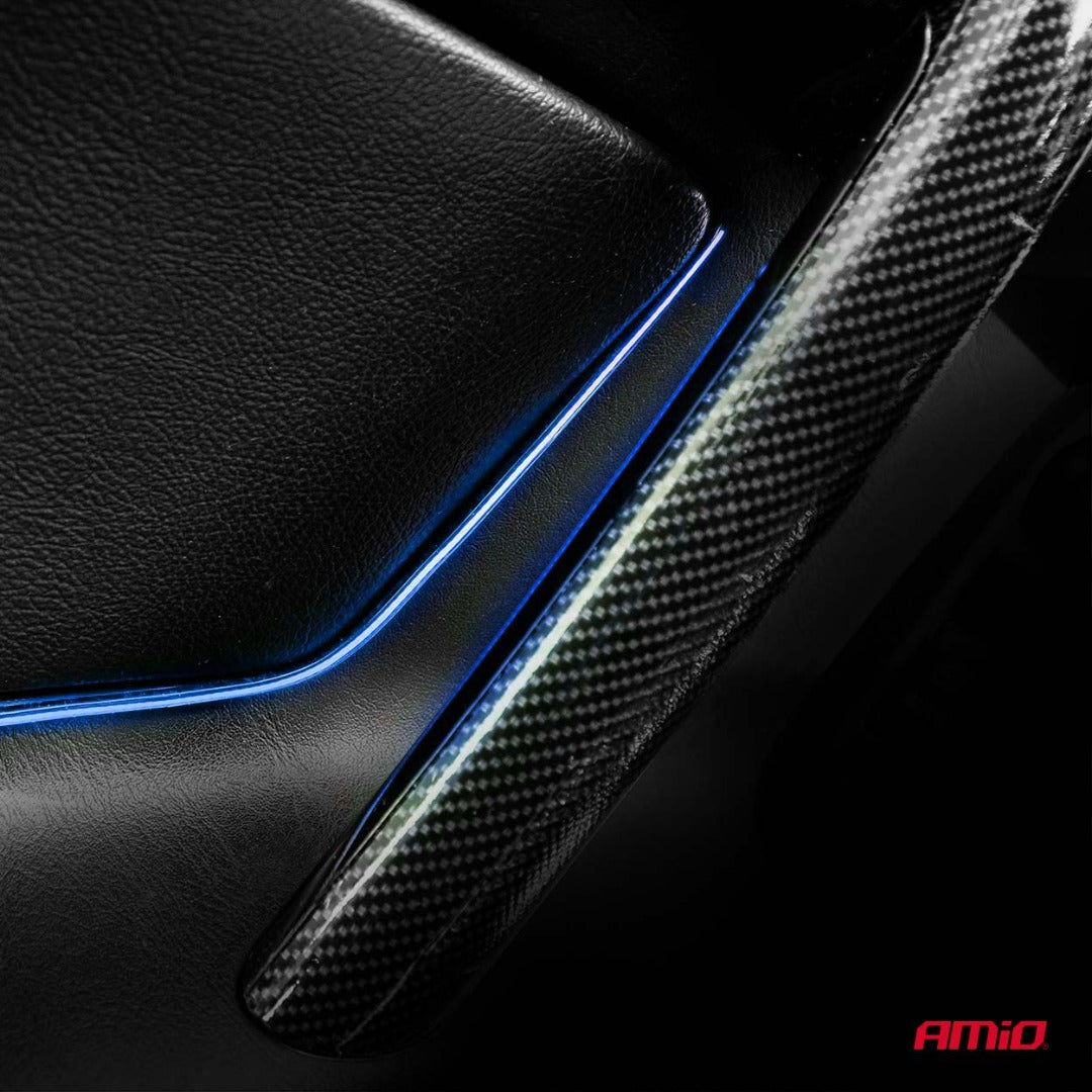 Flexibele LED COB-zijstrips – 12V – Blauw licht – Auto interieurverlichting