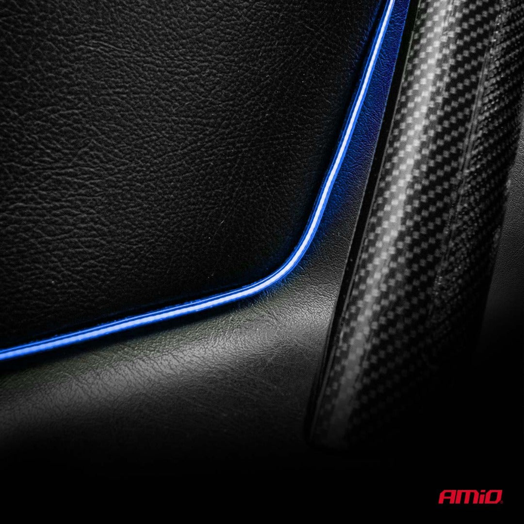 Flexibele LED COB-zijstrips – 12V – Blauw licht – Auto interieurverlichting