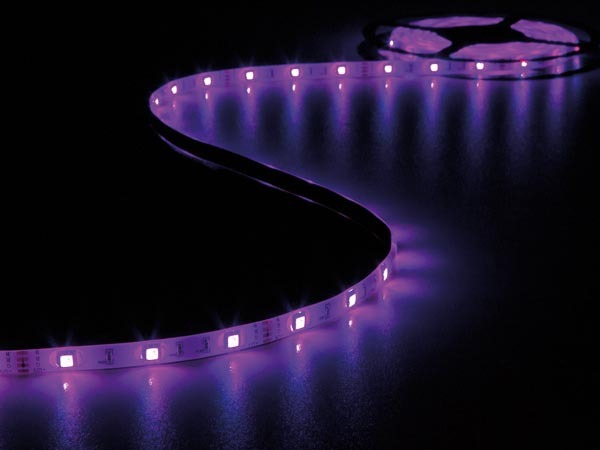 5 meter IP61 LED strip - RGB - Complete set - Inkortbaar