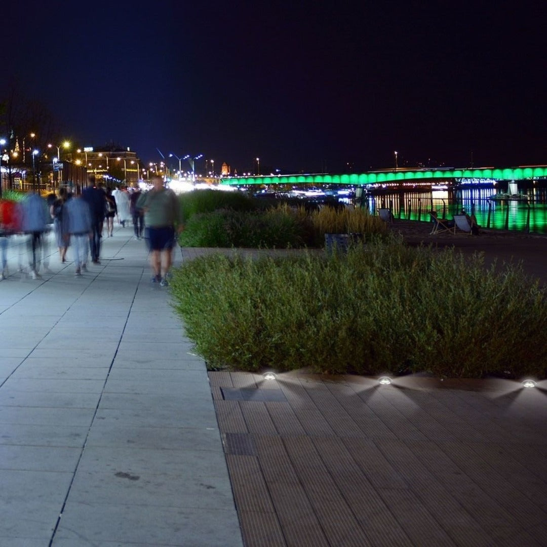 LED grondspot - tuinpad 4 kanten - 51mm - warm wit - 3W