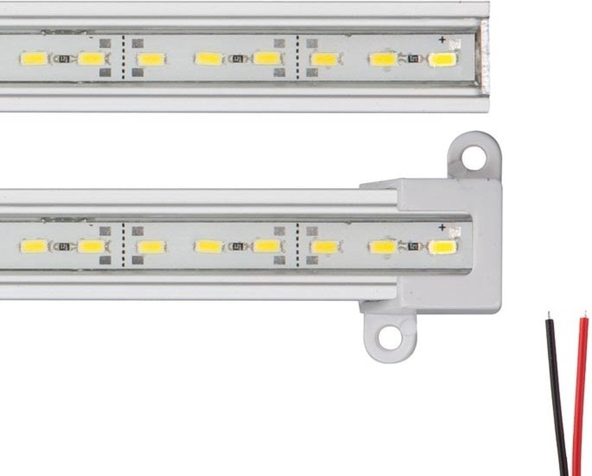 LED strip 100cm - Aluminium profiel - 12V - IP65 - Extra warm wit – ABC-Led