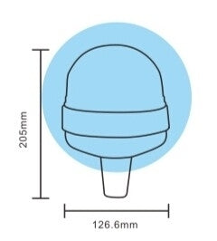 ORANJE dak zwaailicht - 80 LED - R10 - E keurmerk - beugel bevestiging