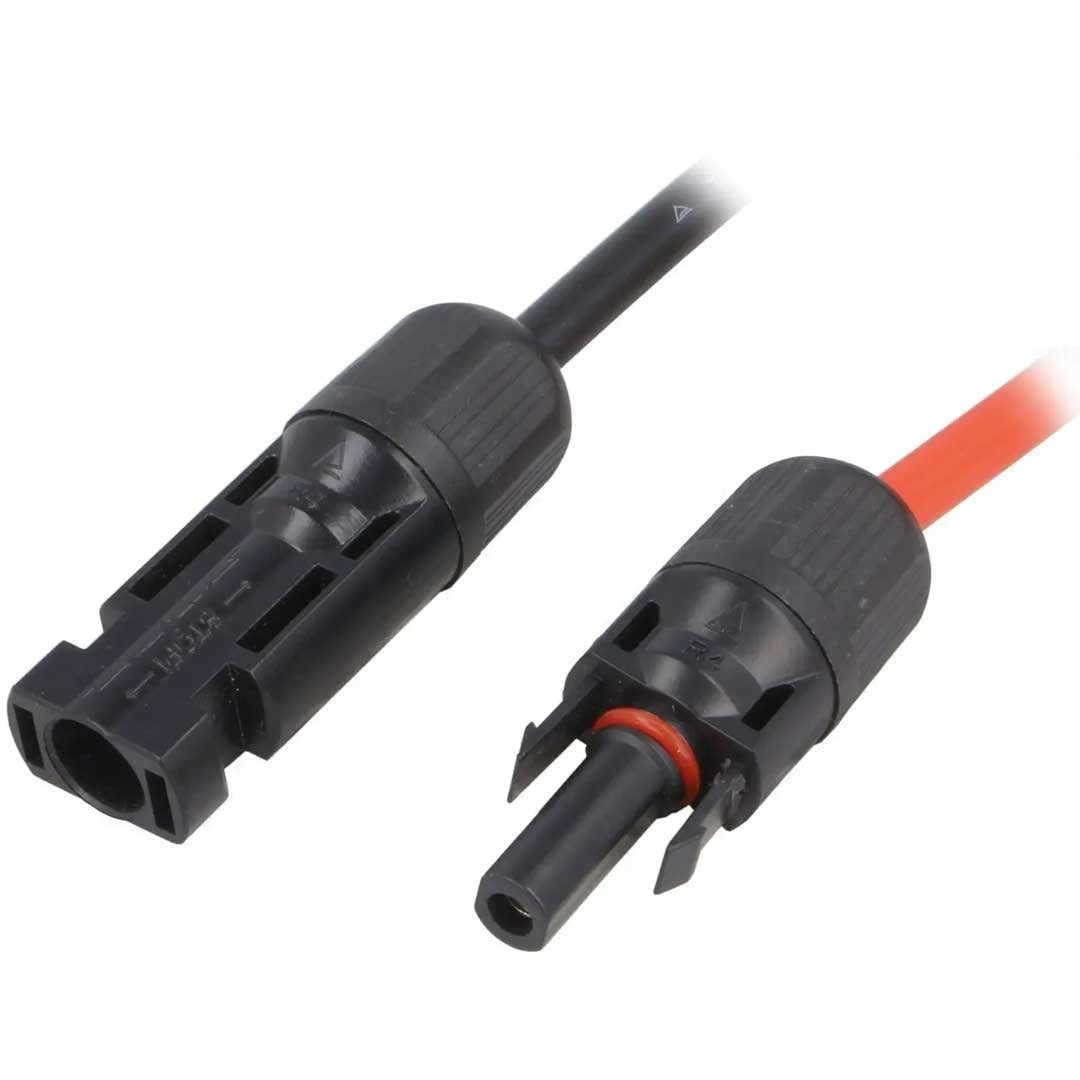 MC4 verlengkabel - Male + Female connector - 2 meter - 4mm