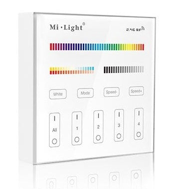 4-Zone RGB+CCT Smart Panel Remote Controller - B4 Mi-light 2.0 – ABC-Led