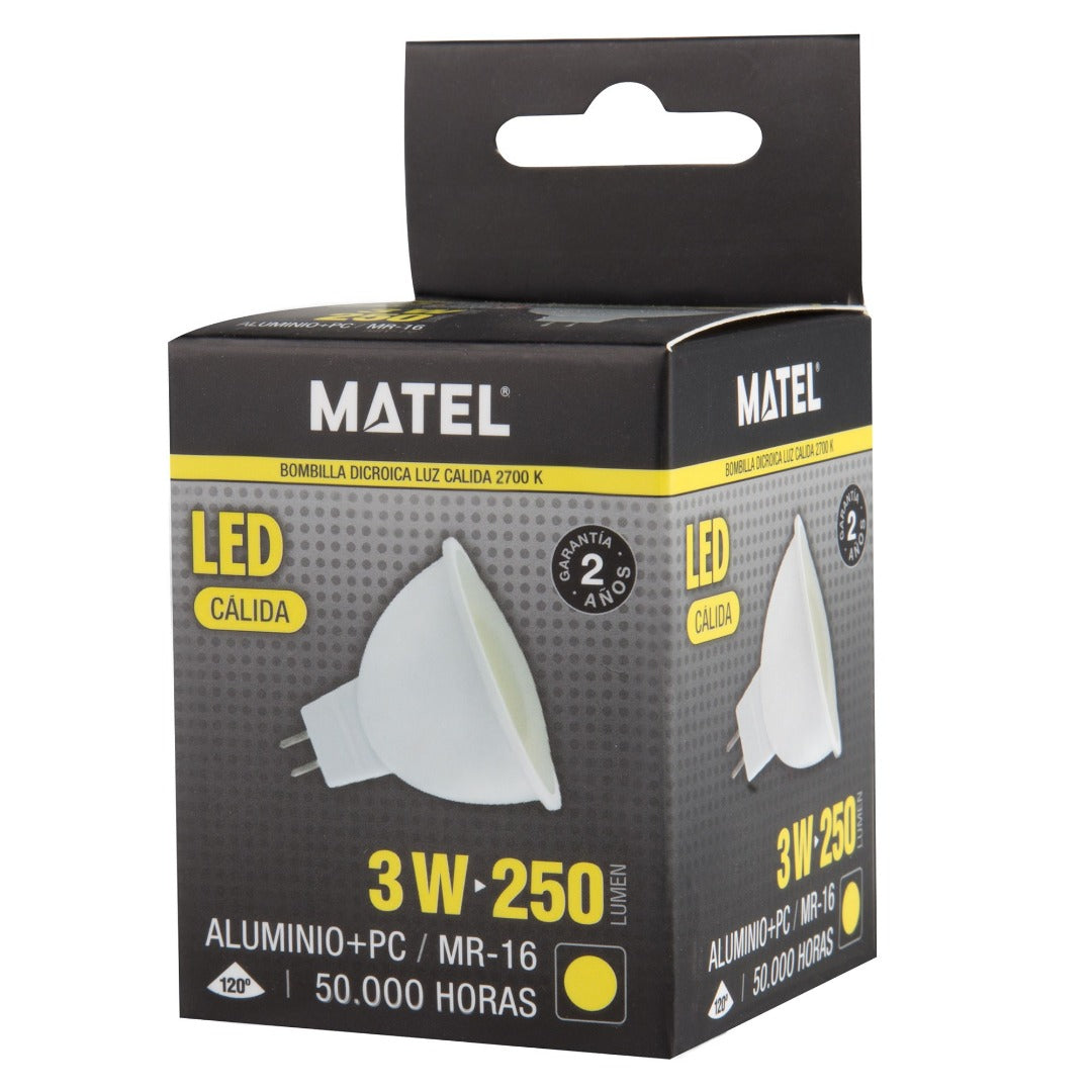 MR16 - Warm Wit - 250 Lumen - 3 Watt