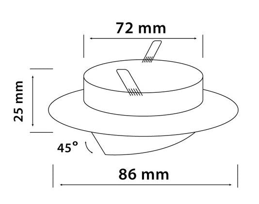 Inbouw spot MR16 - aluminium - rond armatuur - geborsteld - zilver/zilver 86mm