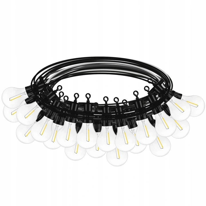 LED pin cable - 10 meters - 20 lamps - Warm white - 24V - Filament lamps