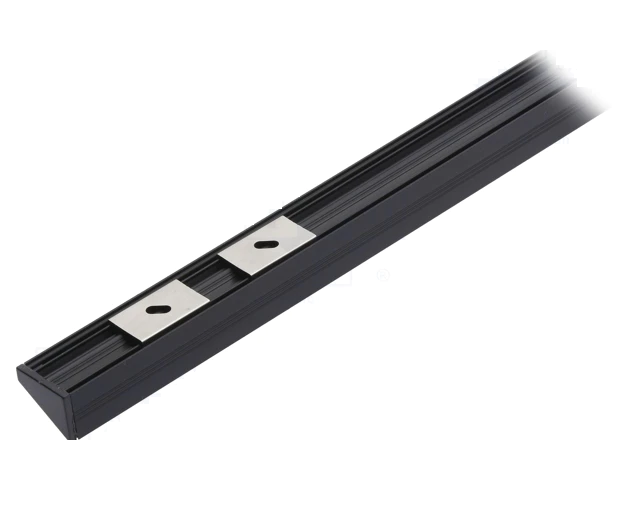 LED Profiel - 1 meter - 10mm - ZWART - Gehoekt